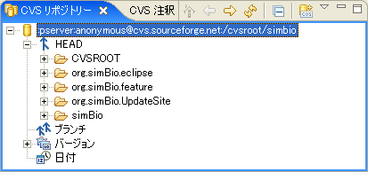 図1-2-5 SourceForge.netのCVS